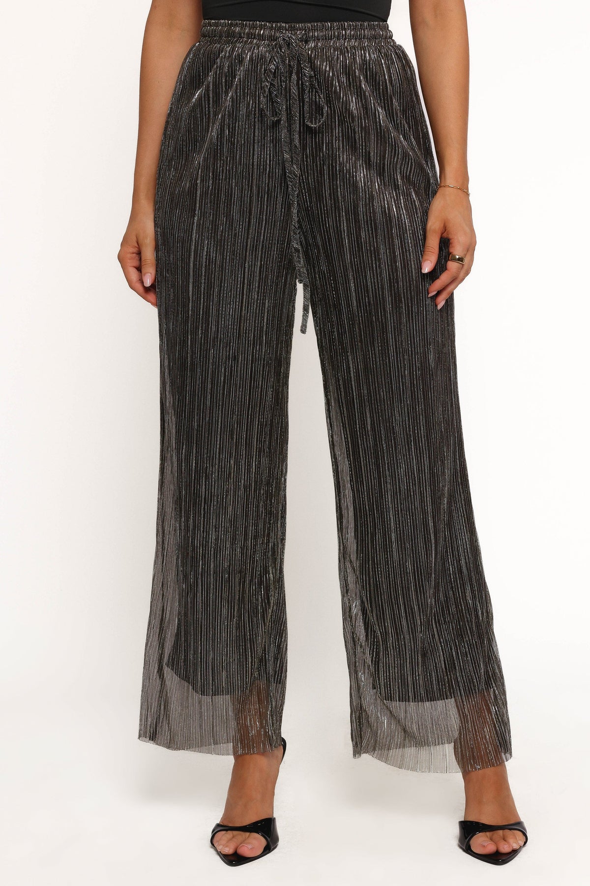Nila Sheer Pant - Black Gold