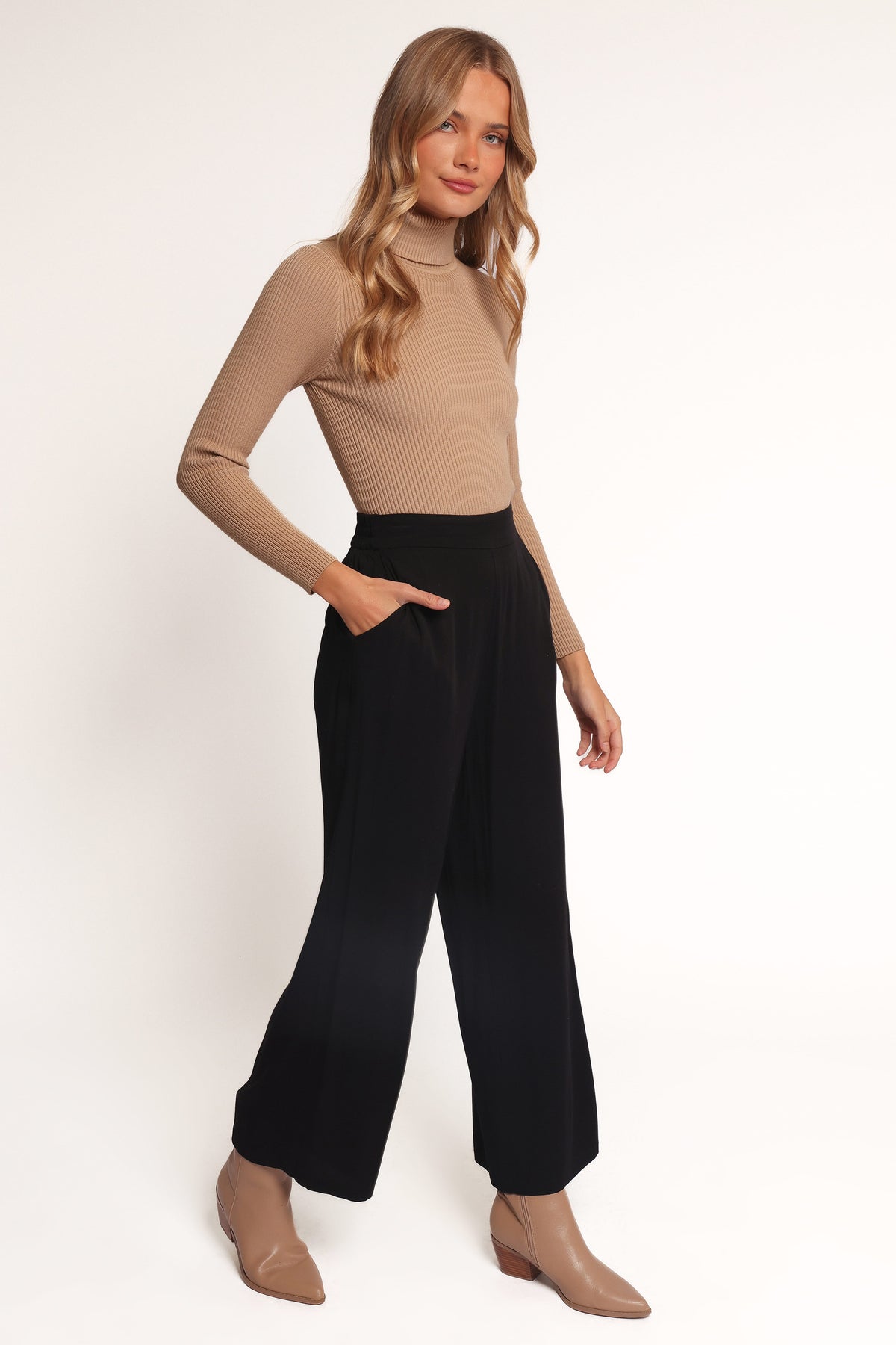 Rissa Wide Leg Pant - Black