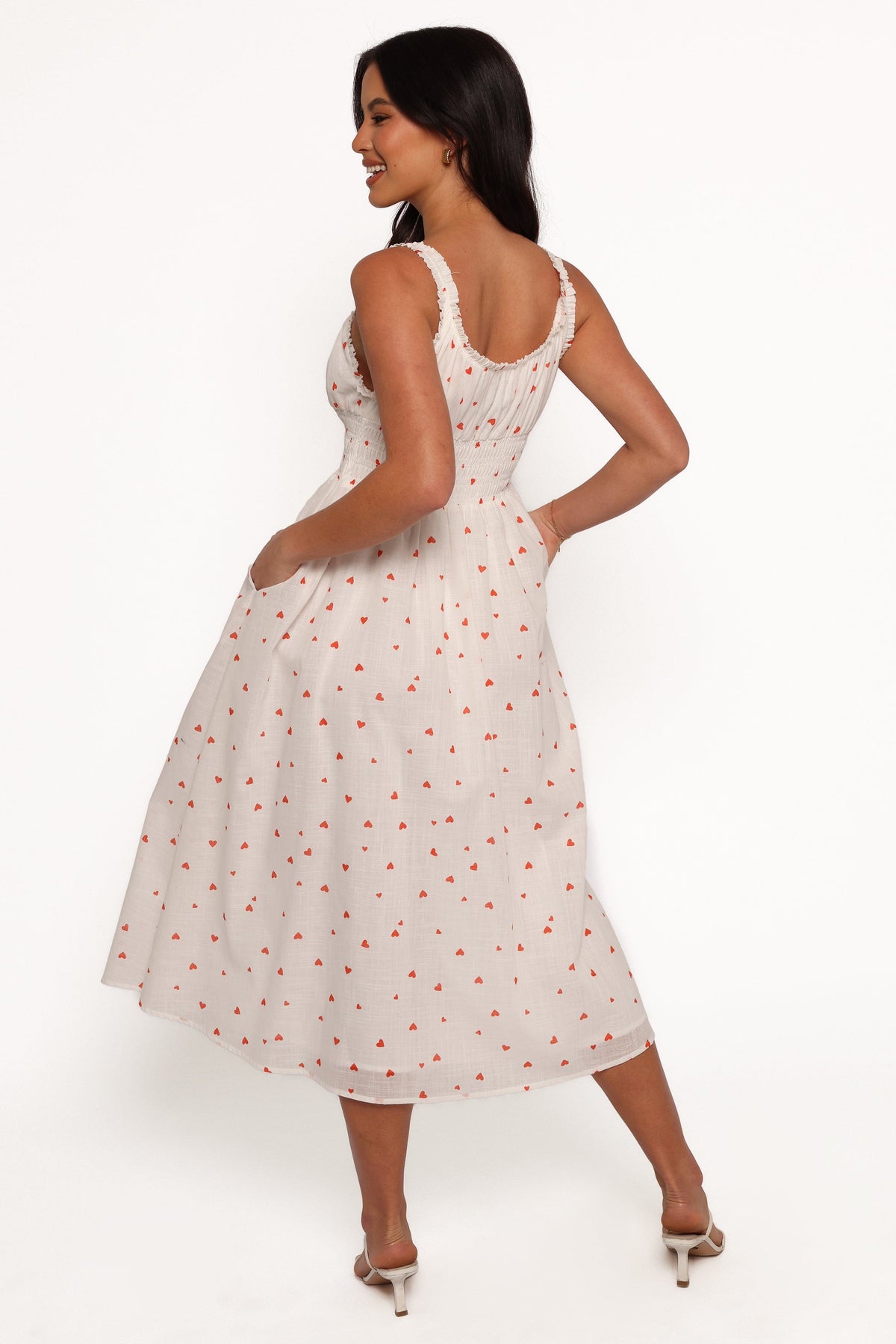 Auguste Midi Dress - Ditsy Heart