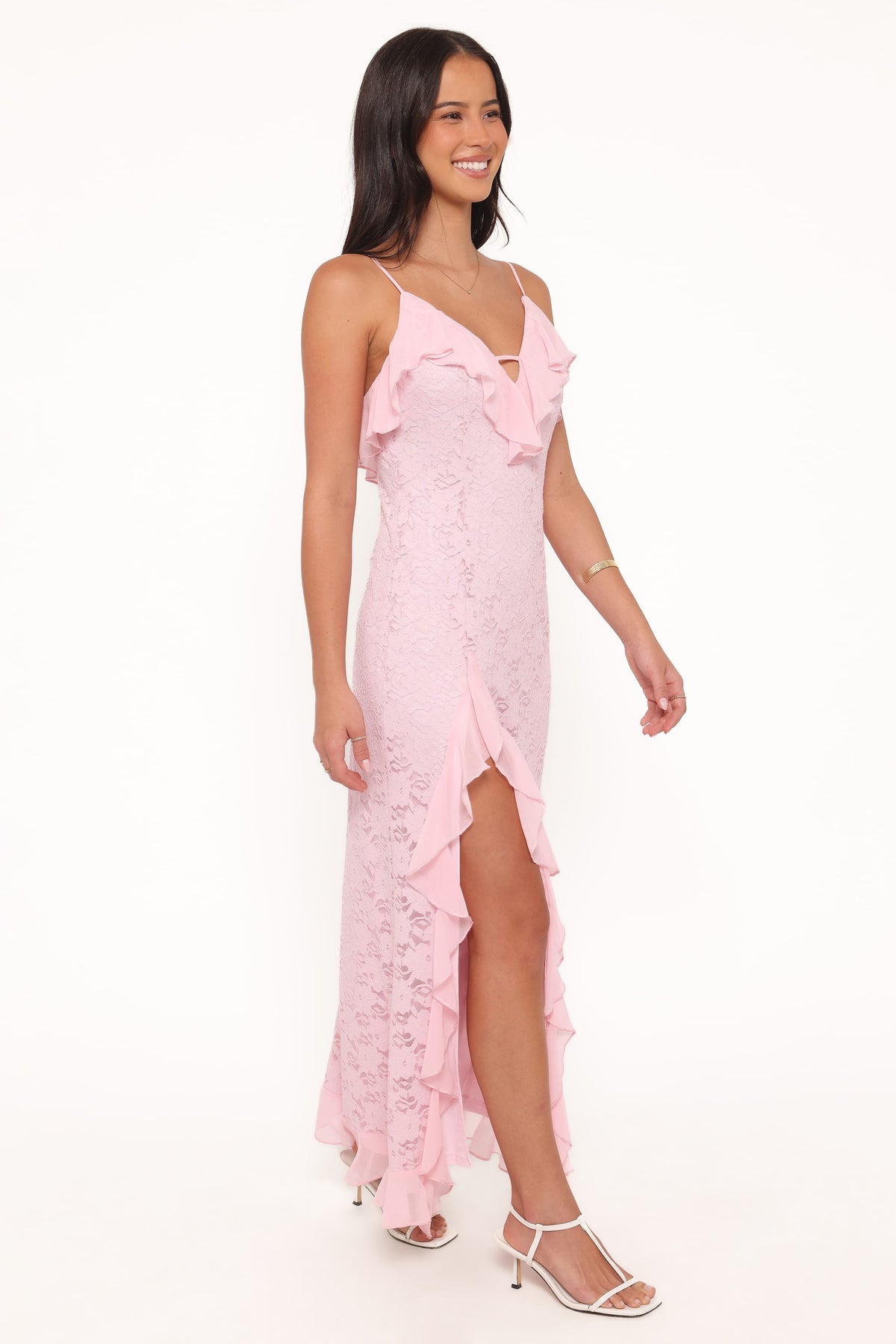 Jamielee Lace Maxi Dress - Pink