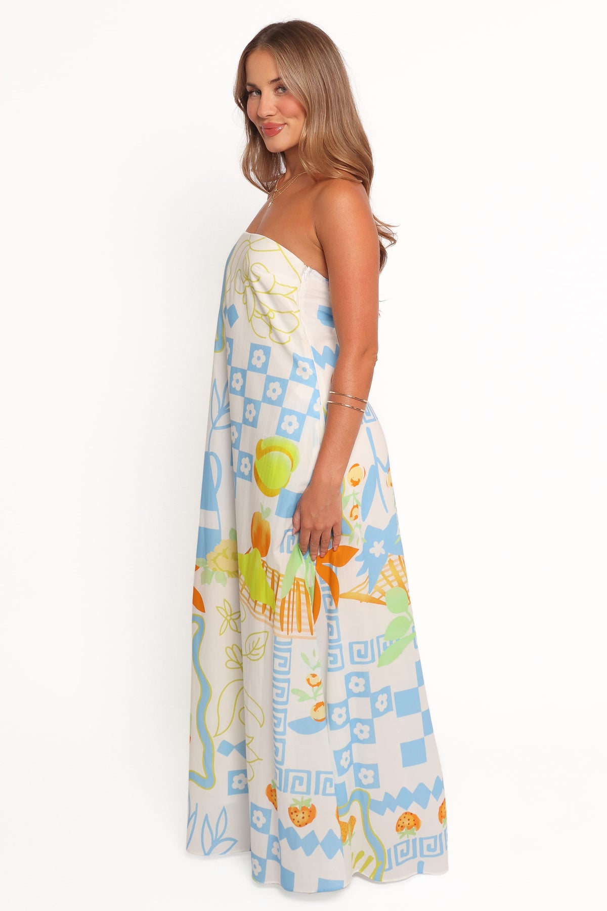 Kaelani Strapless Maxi Dress - Multi Print