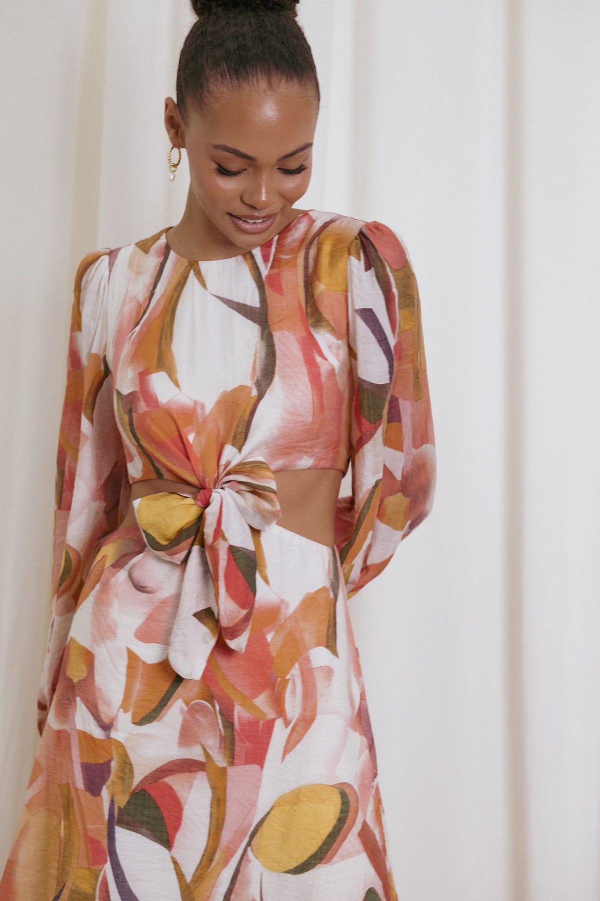Laquin Long Sleeve Maxi Dress - Pink