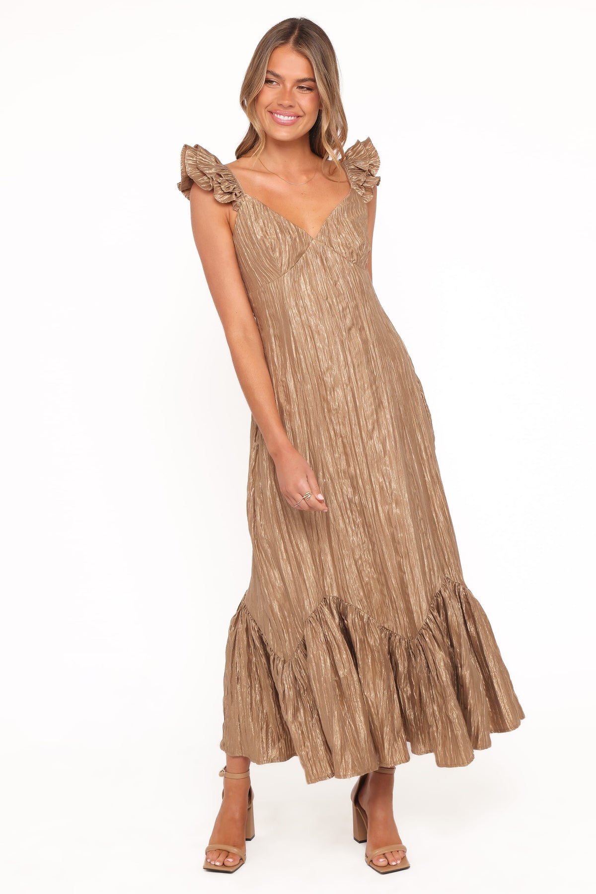 Romola Midi Dress - Bronze