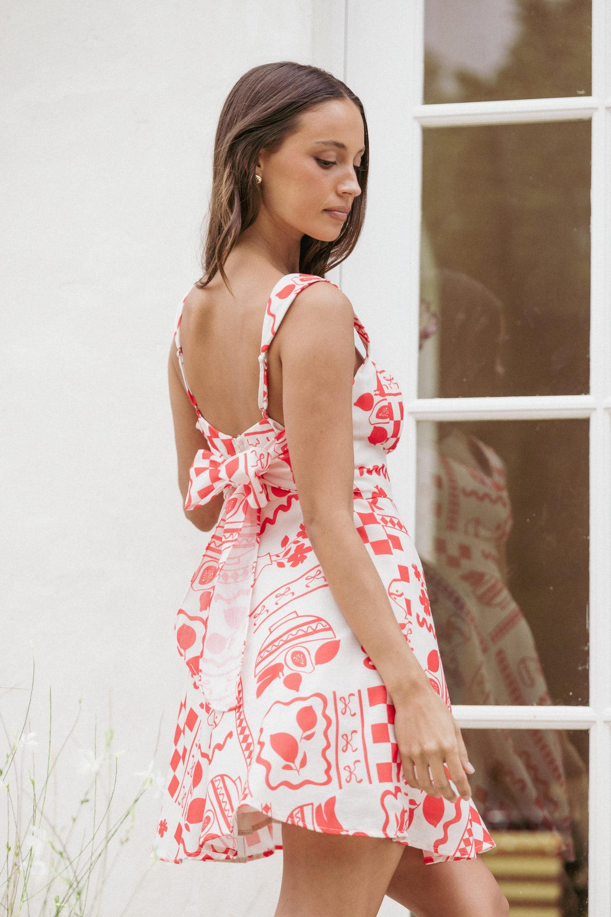 Sloan Mini Dress - Red Print