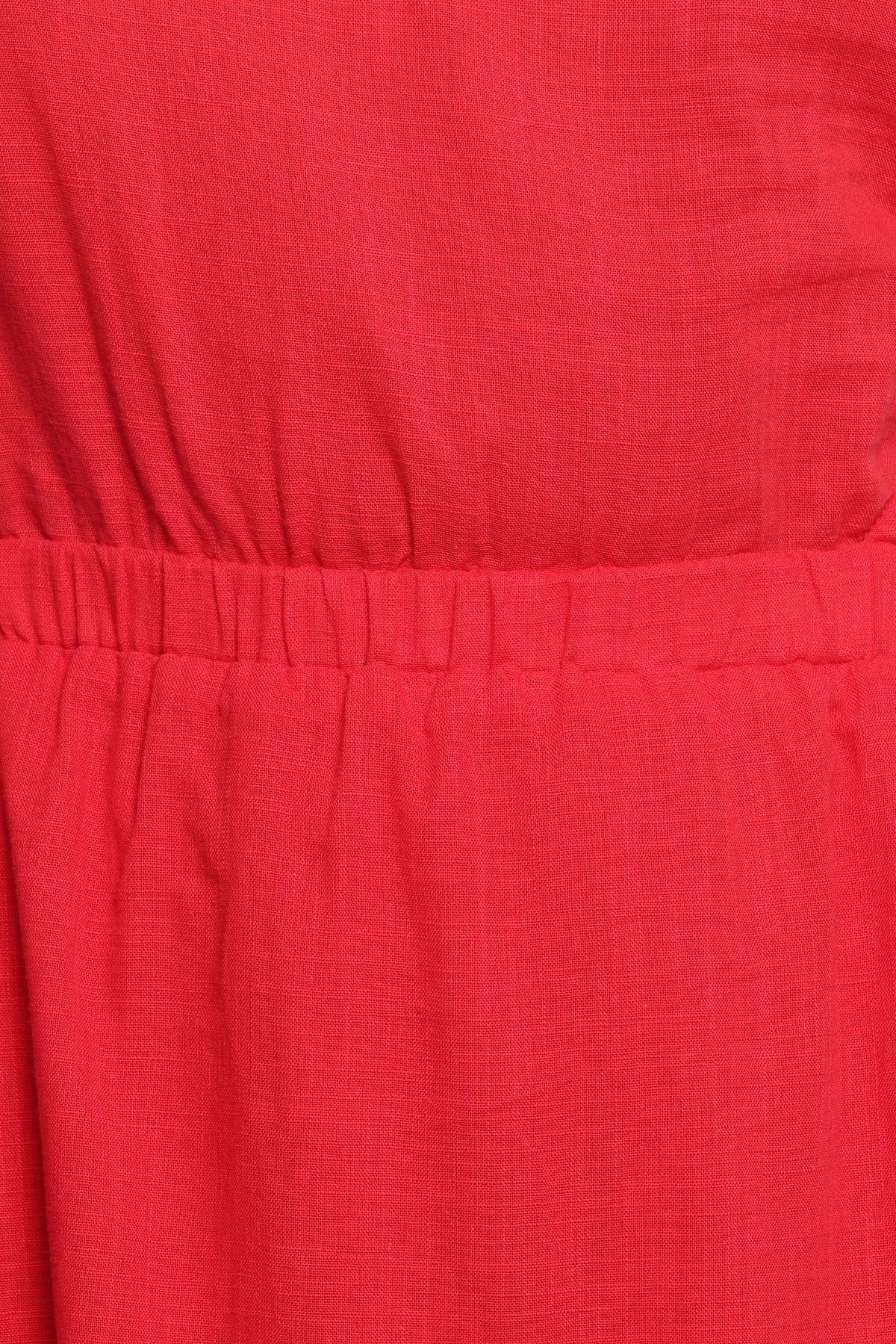 Teresa One Shoulder Midi Dress - Red