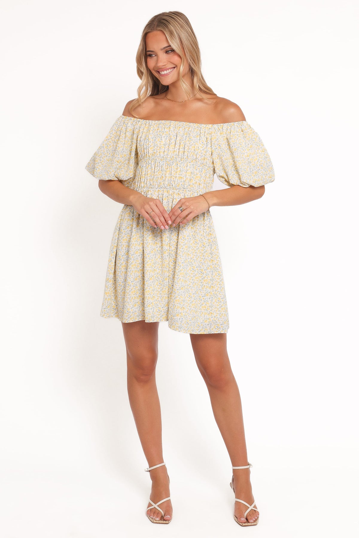 Tori Off Shoulder Mini Dress - Floral