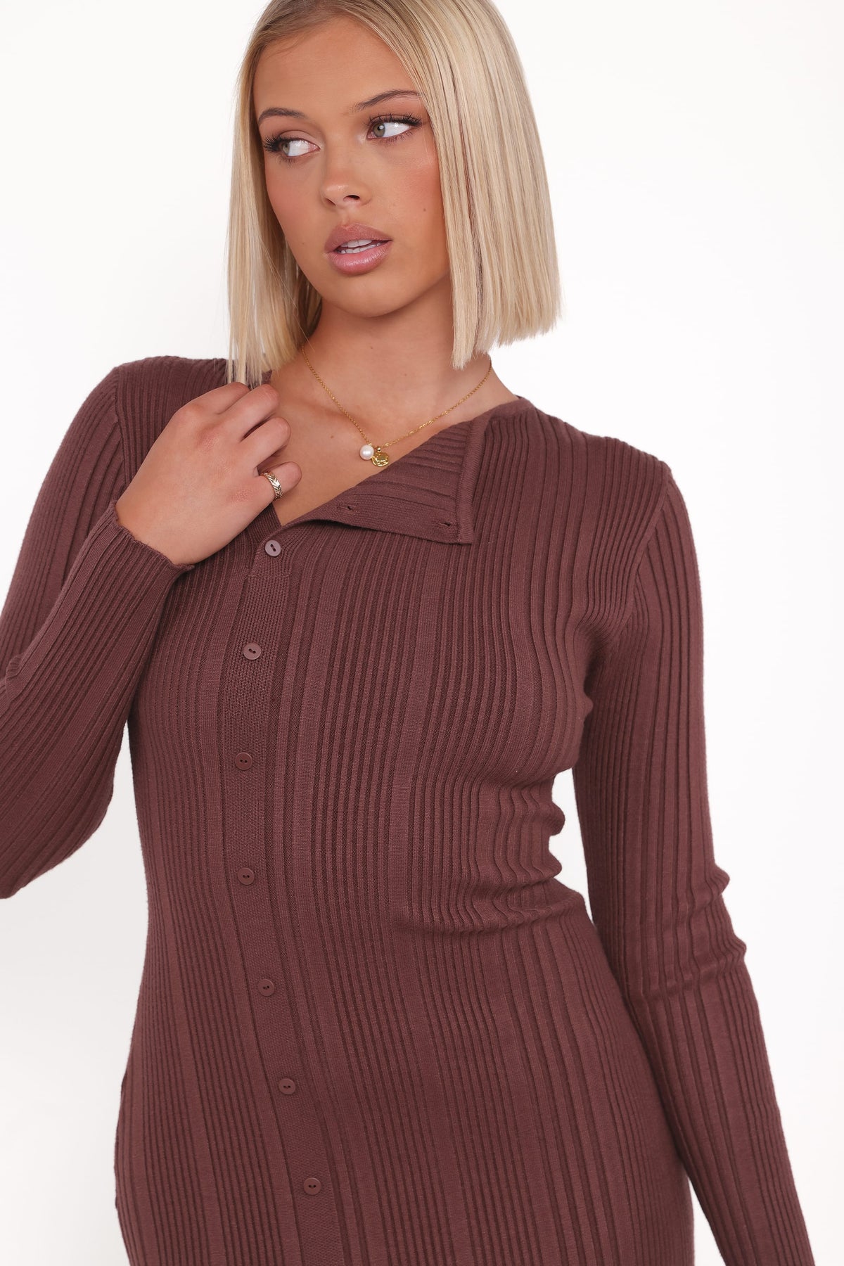 Valia Midi Dress - Espresso