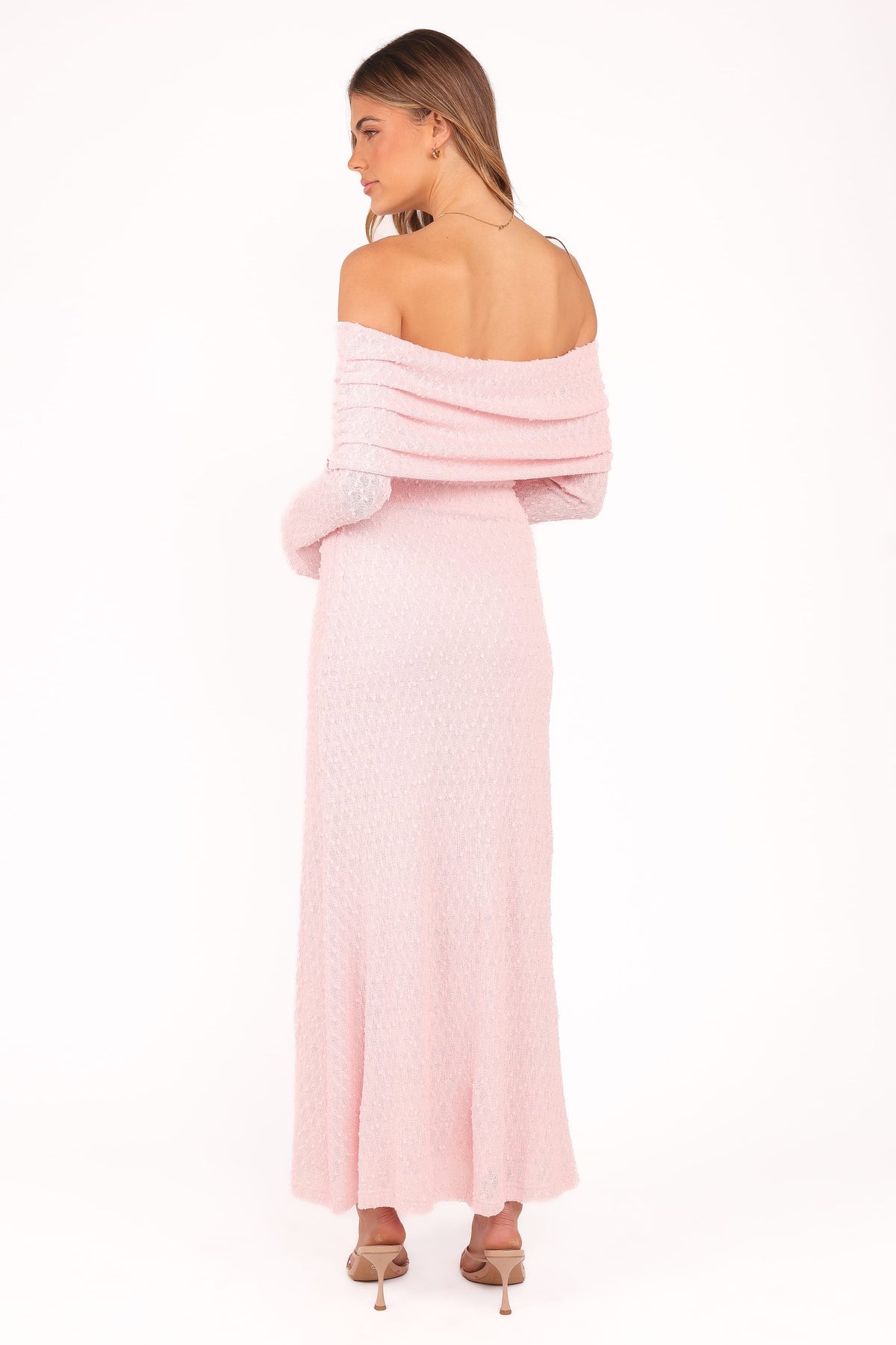 Wilma Off Shoulder Dress - Pink
