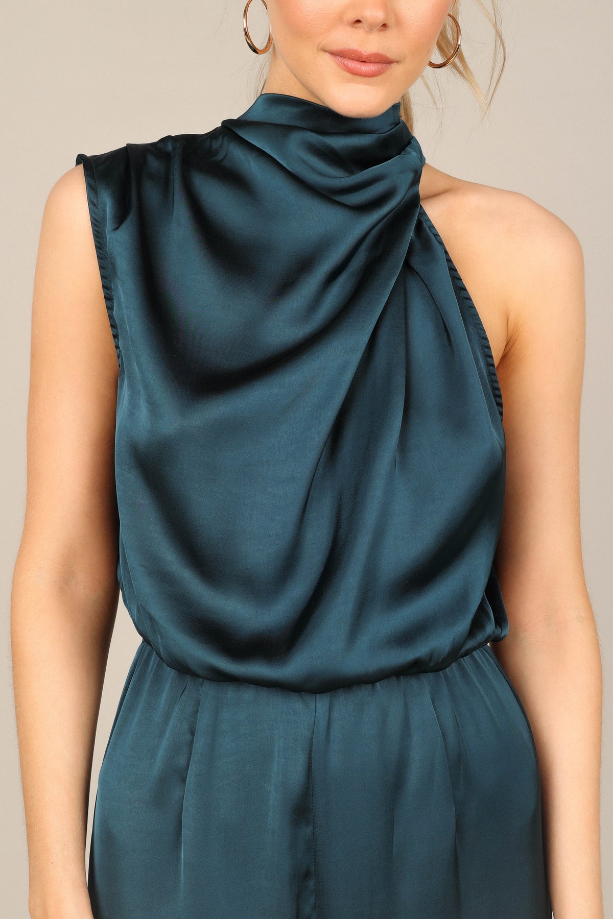 Savannah One Shoulder Jumpsuit - Teal