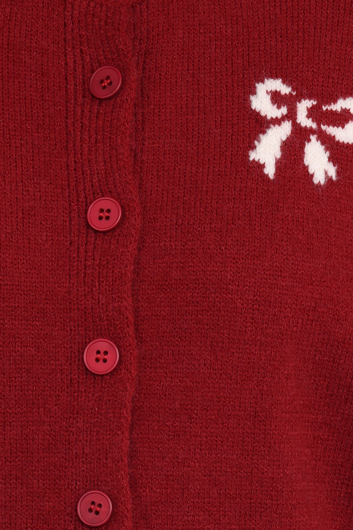 Middleton Mini Bow Cardigan - Wine