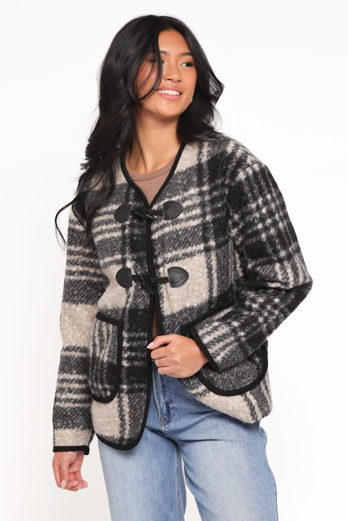 Austin Plaid Jacket - Black