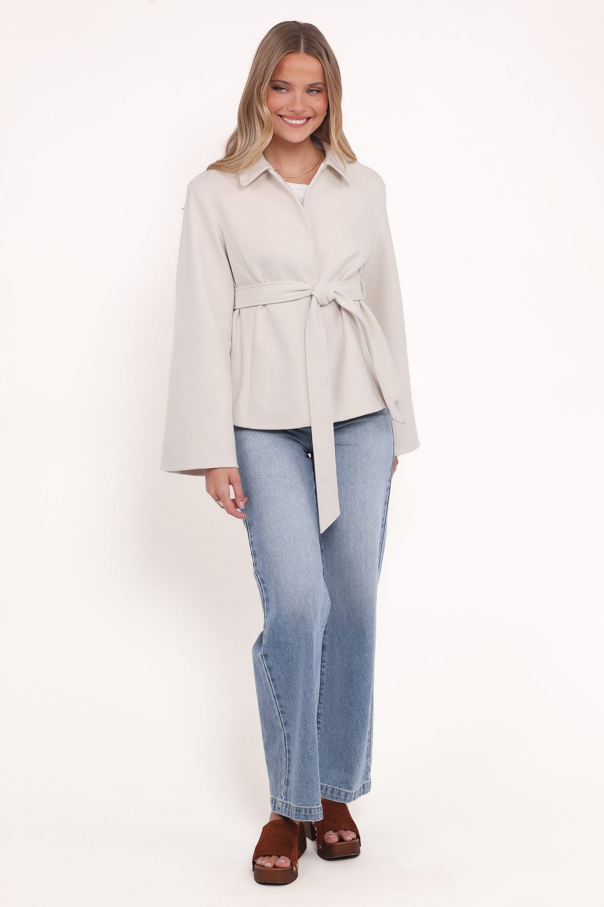Halston Coat - Cream