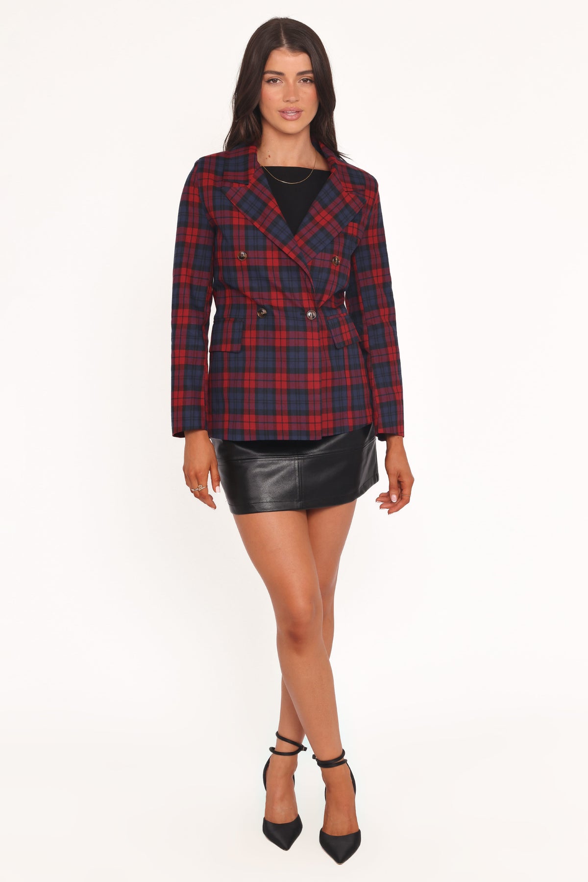 Juliette Blazer - Red Plaid