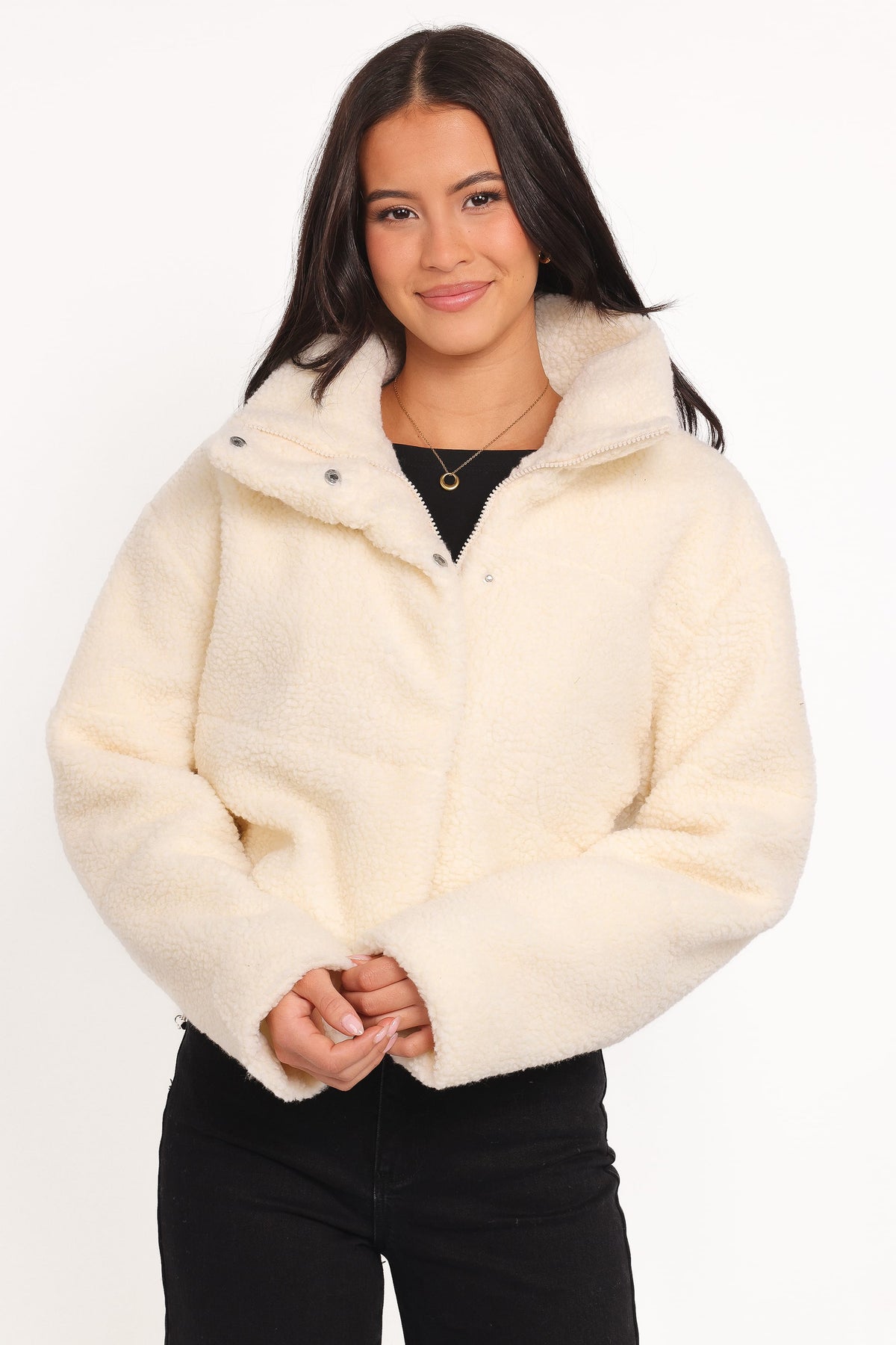 Katerina Fleece Puffer - White