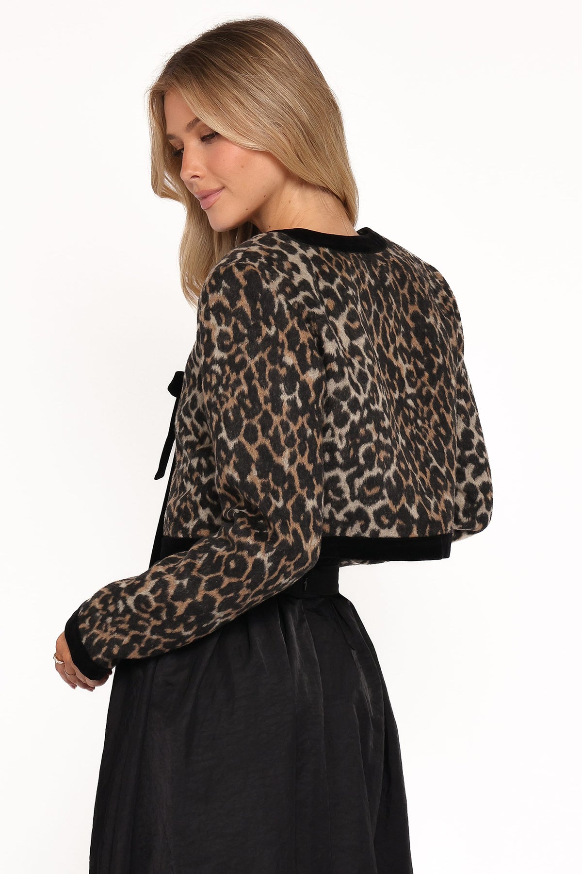 Vanna Tie Front Jacket - Leopard