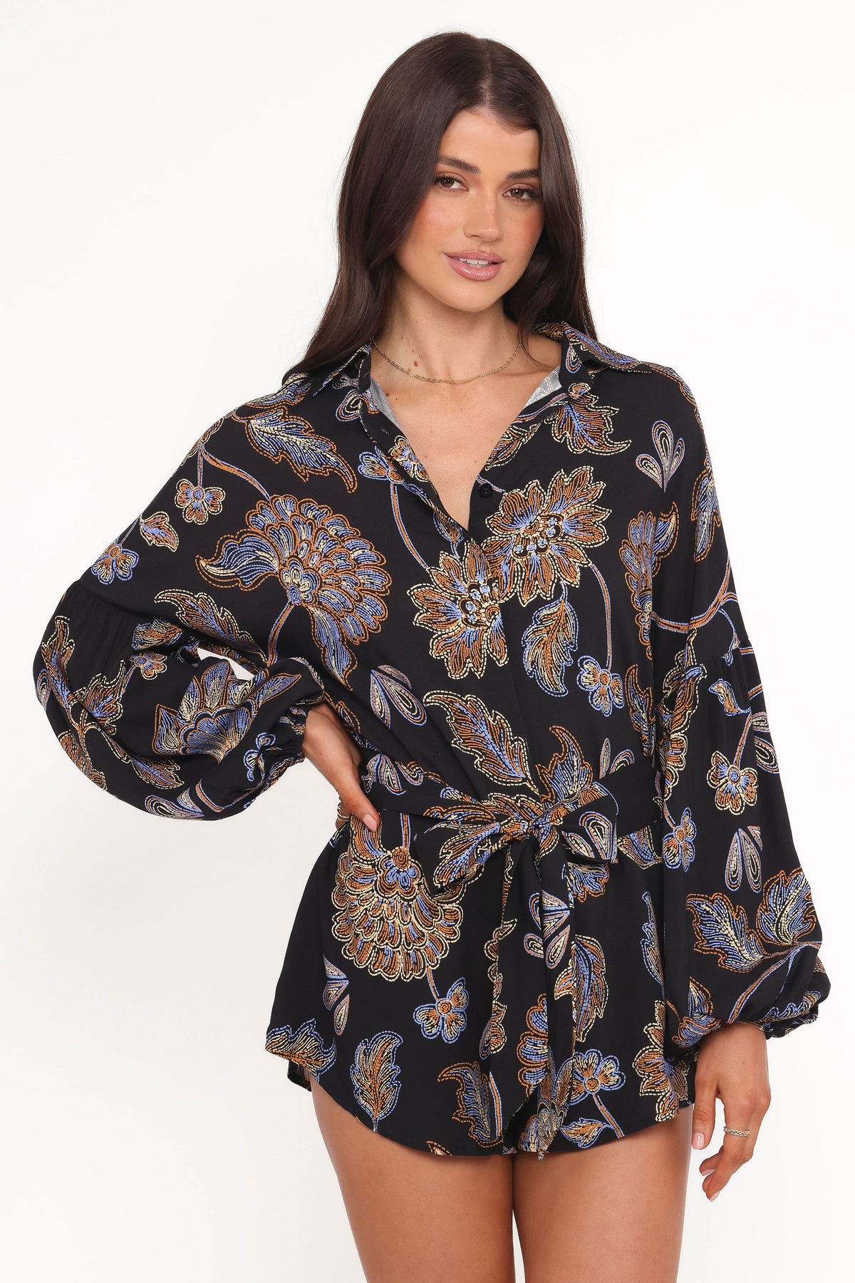 Pali Romper - Black Floral