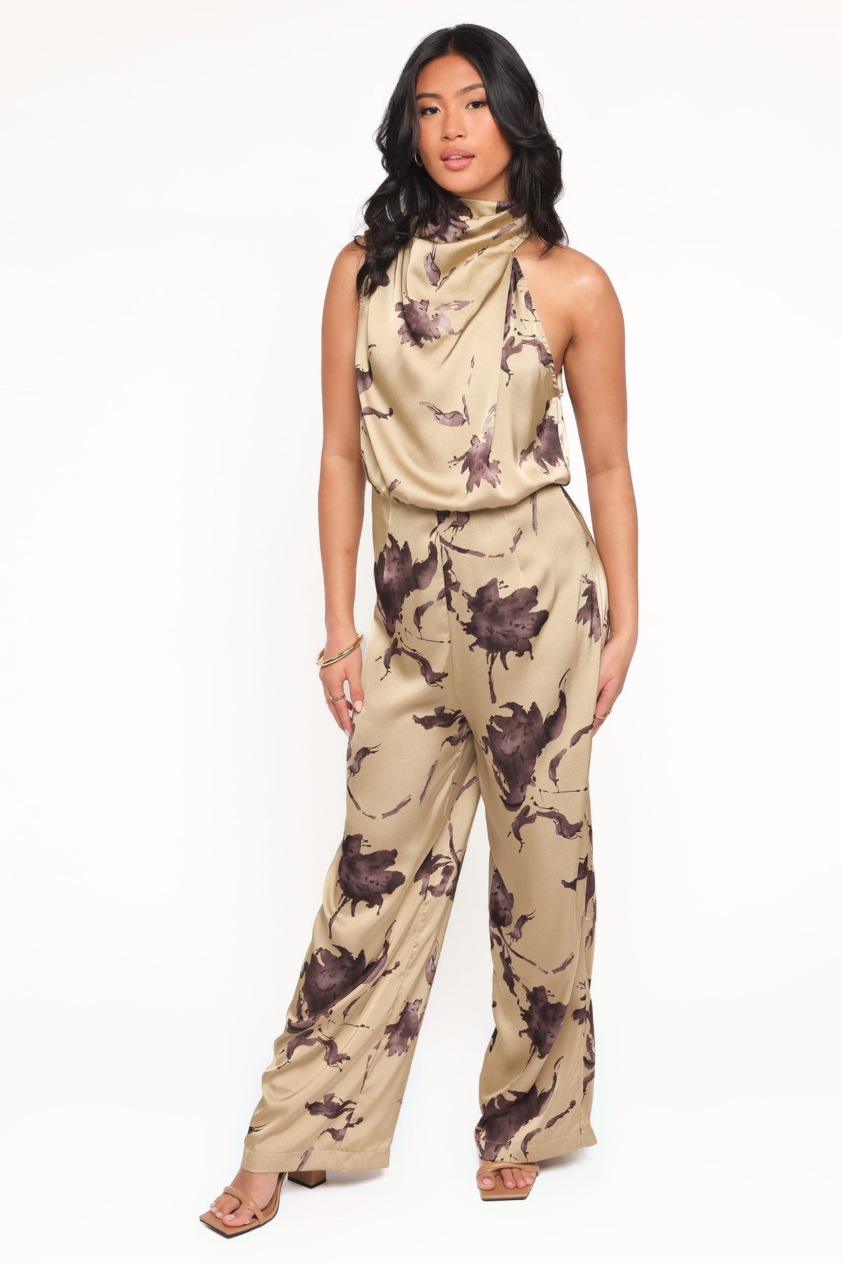 Savannah Jumpsuit - Gold Floral