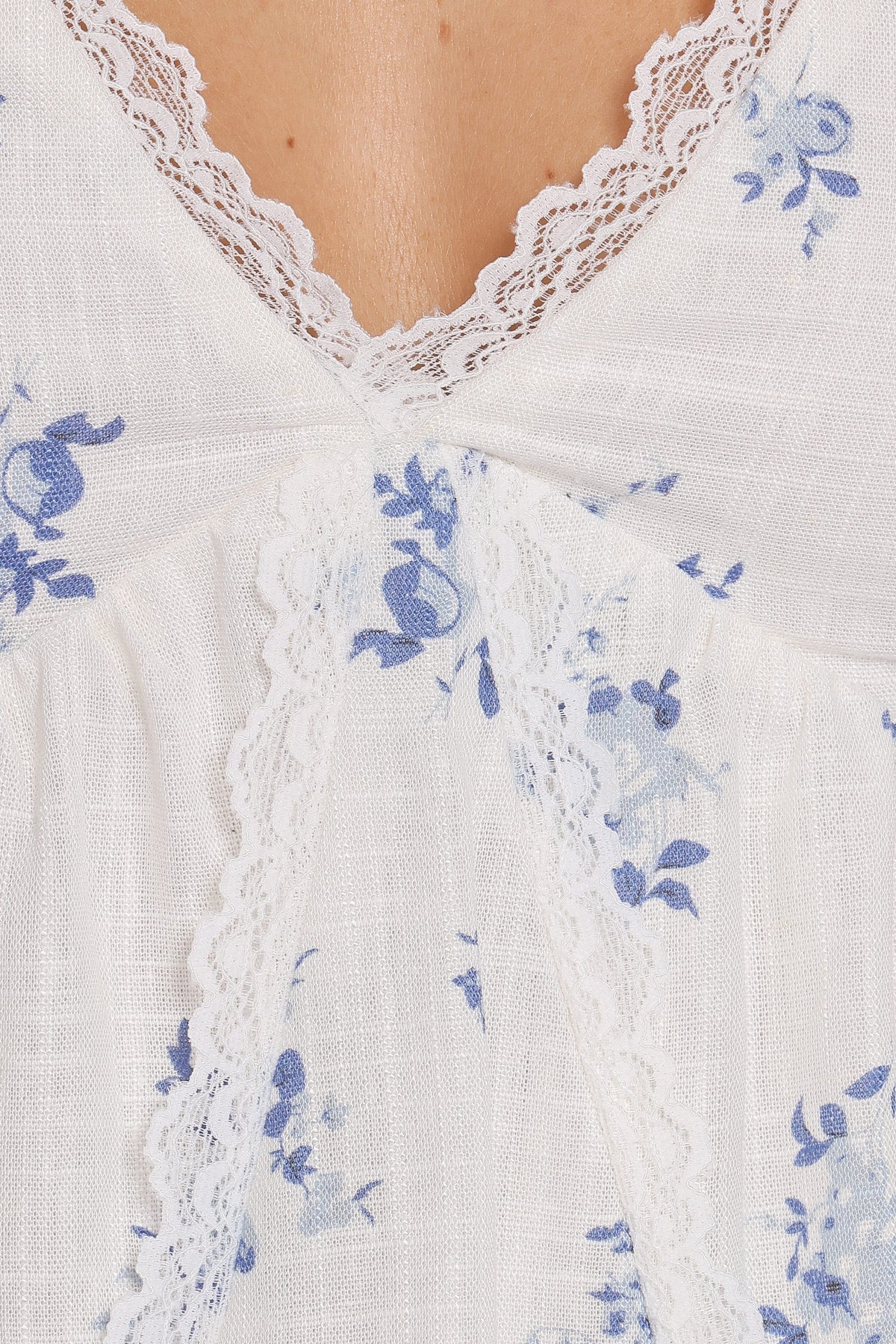 Aminta Top - Blue Floral