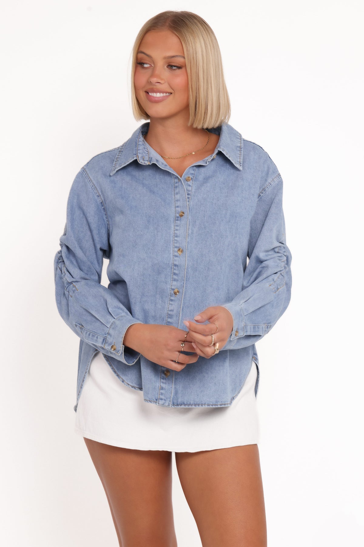 Antonella Denim Shirt - Denim Blue