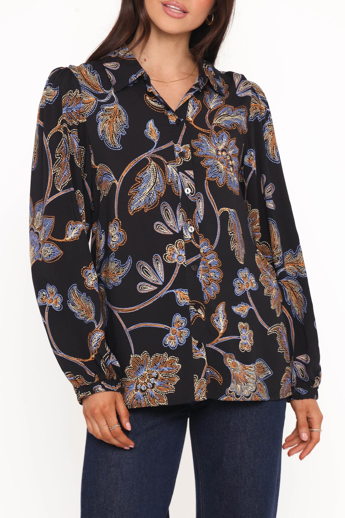Bennett Shirt - Black Floral