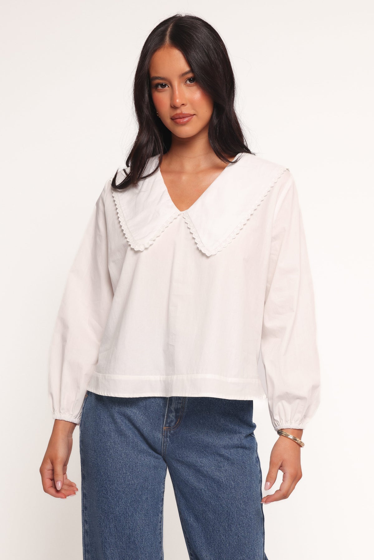 Kenna Long Sleeve Top - White
