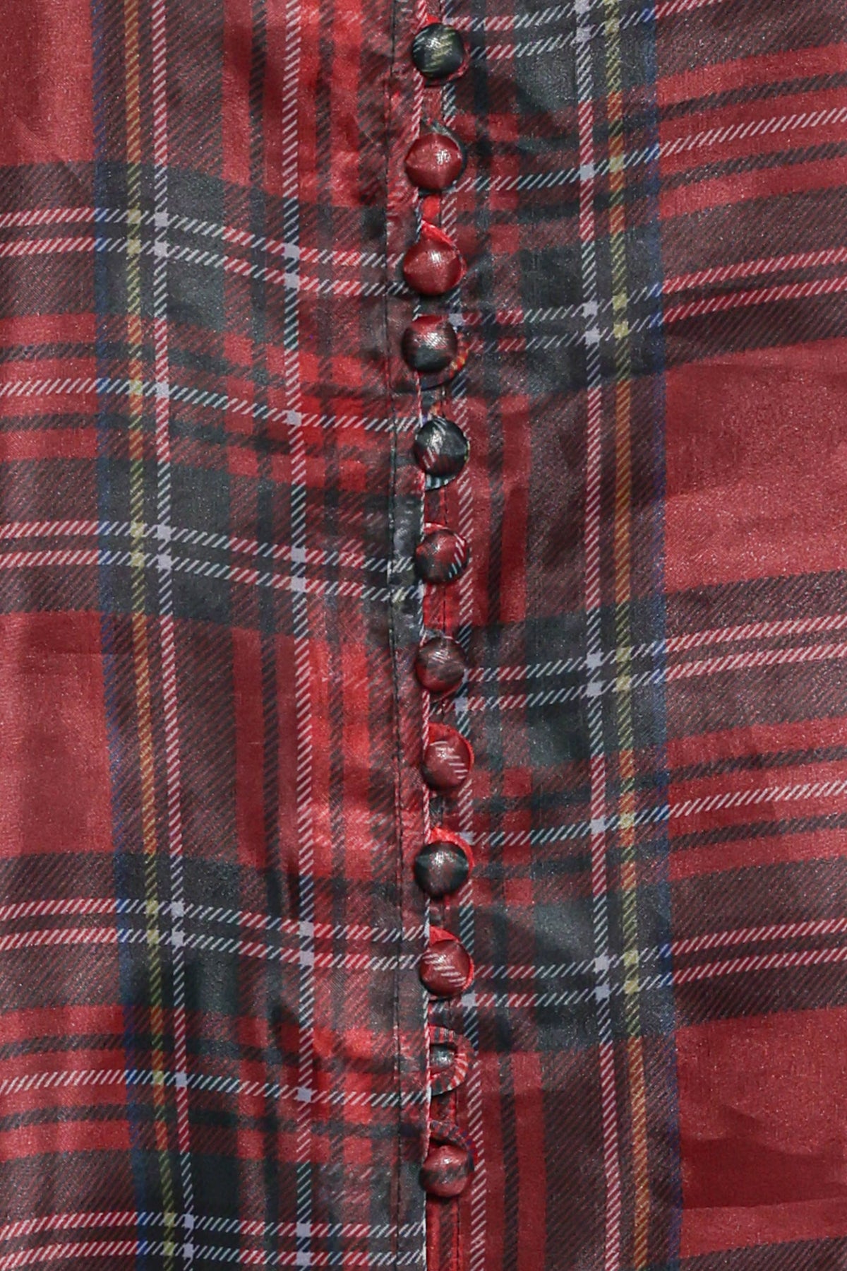 Marni Organza Top - Red Plaid